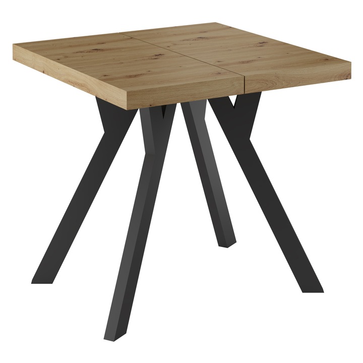 Разтегателна маса, Meble Balut, 100x100/200 см, ПДЧ, 75 см, устойчива на надраскване