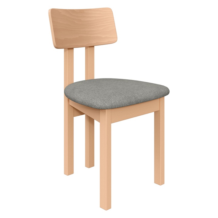 Scaun dining Kizeko II, MIRJAN 24, artisan + gri, 47x48x85 cm