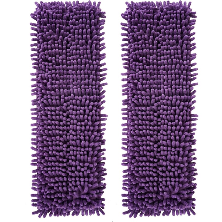 Set 2 lavete curatare pentru mop, din microfibra, reutilizabile, 18.3x5.3 inch, compatibile cu toate suprafetele dure
