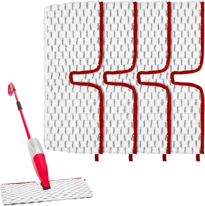 Set 4 lavete pentru mop, din microfibra, compatibile cu mopul spray ProMist MAX, utilizare umeda si uscata