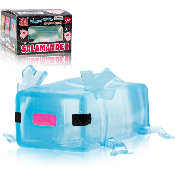 Jucarie antistres, salamandra, albastru, 10x15cm