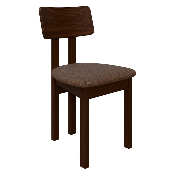 Scaun dining Kizeko II, MIRJAN 24, nuc + maro, 47x48x85 cm