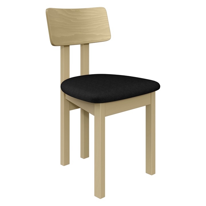 Scaun dining Kizeko II, MIRJAN 24, sonoma + negru, 47x48x85 cm