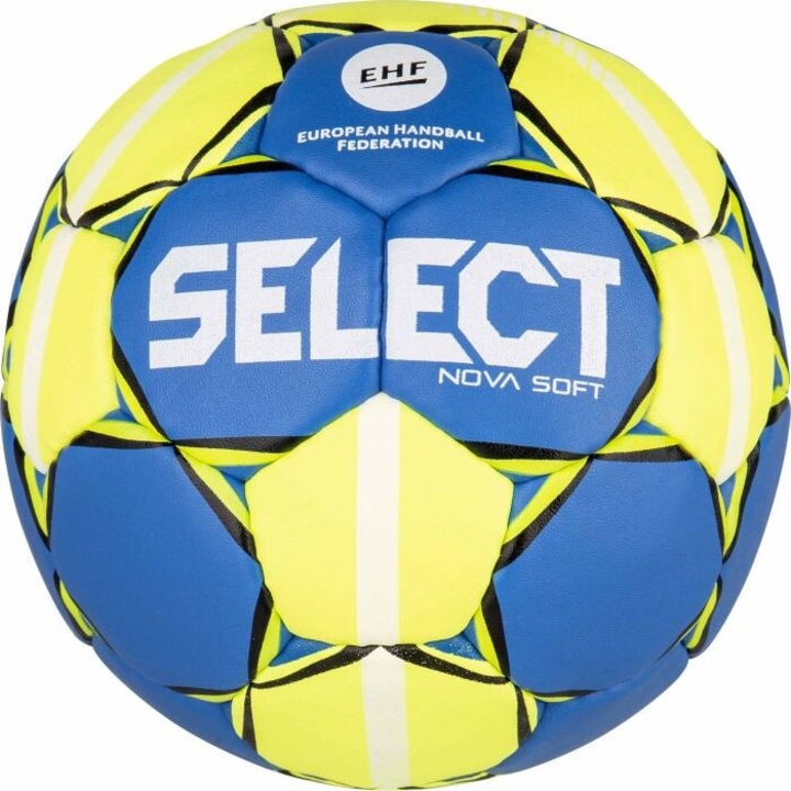 Minge SELECT Nova Soft EHF handbal – de antrenament cusută manual, mărimea 3, albastru-galben