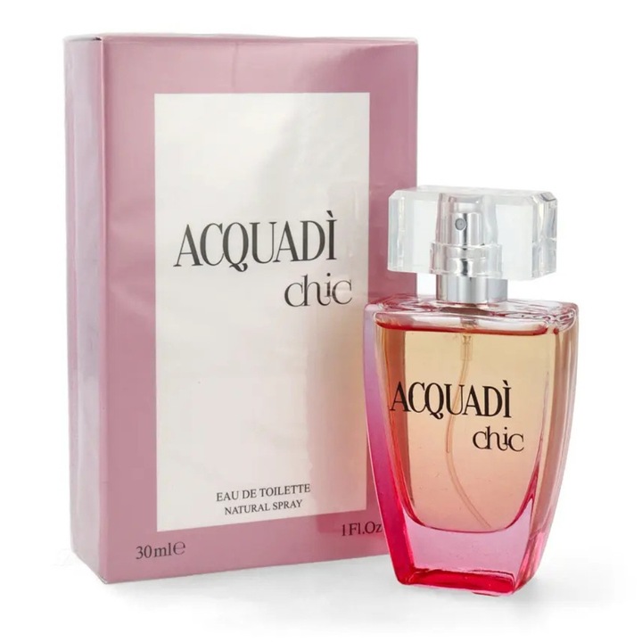 Apa de toaleta Acquadi Chic, dama, 30 ml, fructat-floral, vaporizator