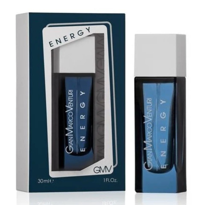 Apa de toaleta Gian Marco Venturi Energy, barbati, 30 ml, aromat, fresh, lemnos