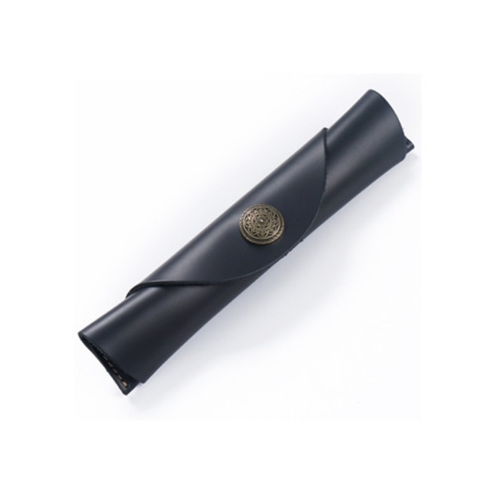 Caz pentru stilou din piele vintage, handmade, maro, dimensiuni variate