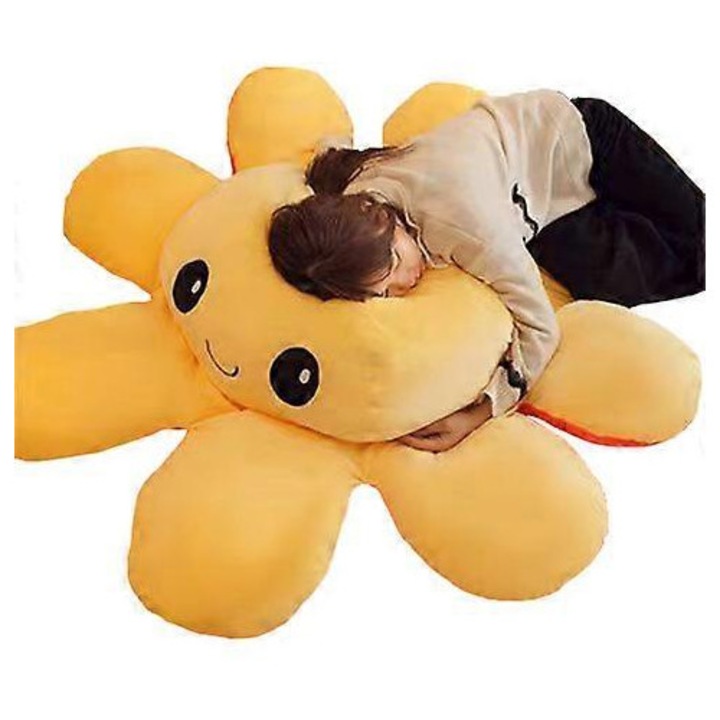 Octopus de plus, 130cm, multicolor, ideal pentru imbratisat, cadou pentru copii