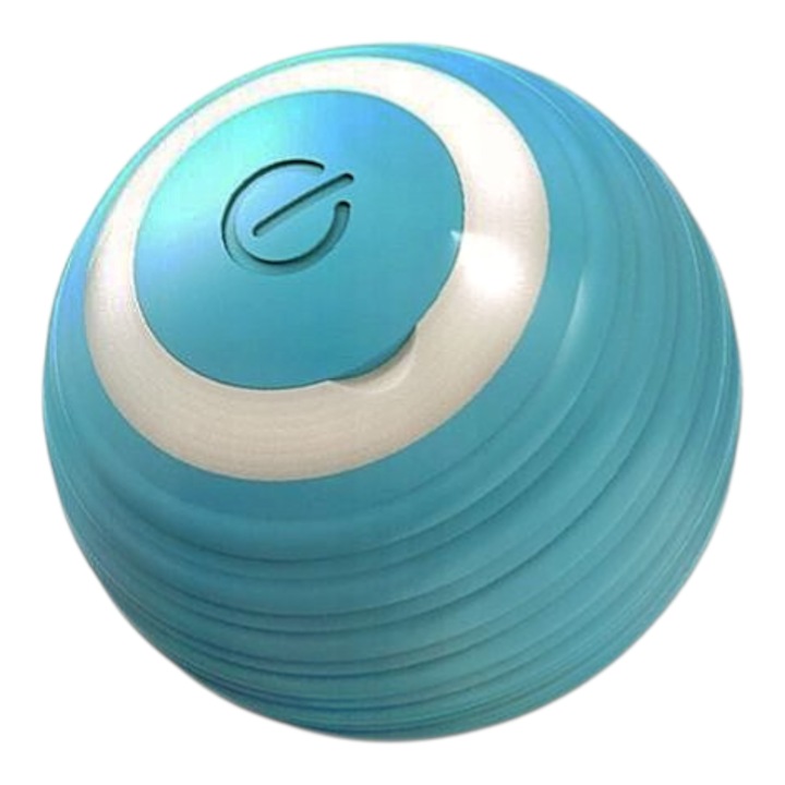 Minge interactiva pentru pisici, automata, albastra si roz, jucarie pentru activitate fizica