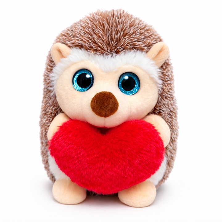 Arici de Plus cu Inimioara Rosie, Jucarie de Plus, Plus Moale pentru Copii, Cadou Dragut pentru Fete si Baieti, 22cm