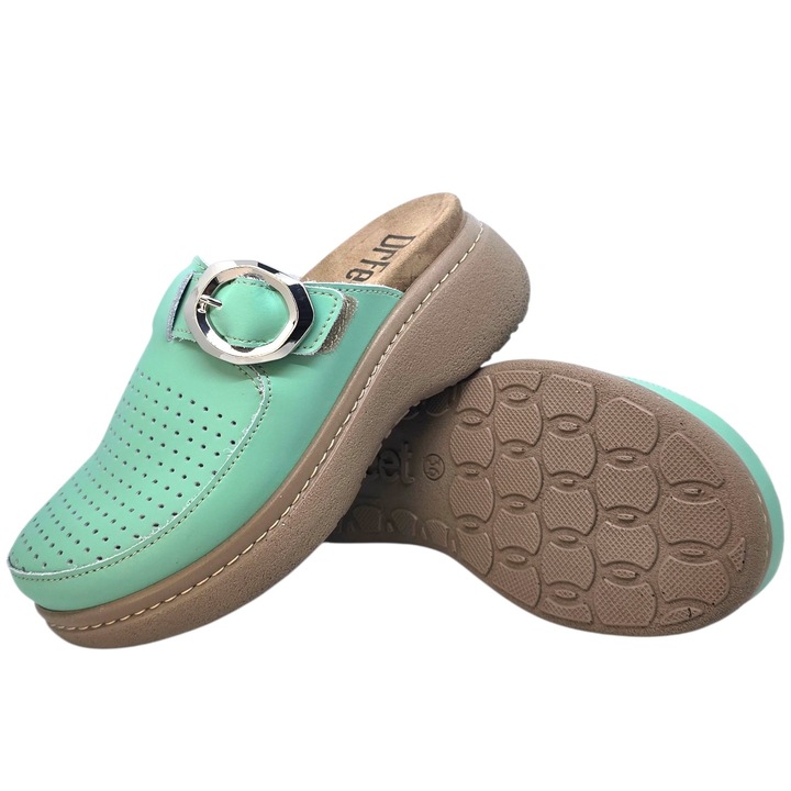 Saboti medicali Dr Feet 21011 - dama, Verde menta, 38