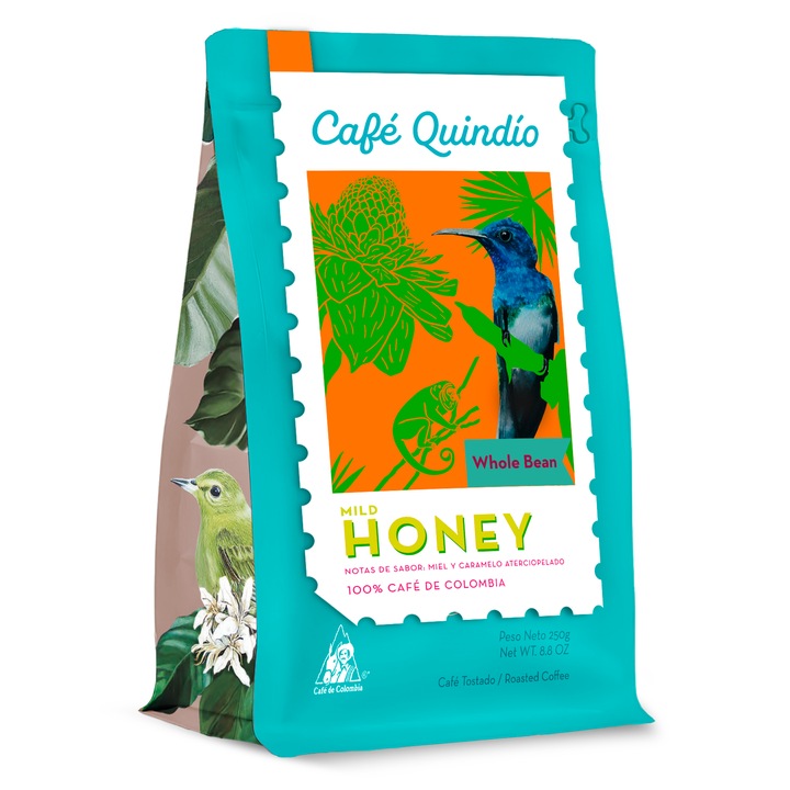 Specialty Szemes Kávé, Café Quindío Mild Honey, Special Harvest, Tabi Colombia Arabica, Méz Eper Karamell, Single Origin Quindío, 250 g