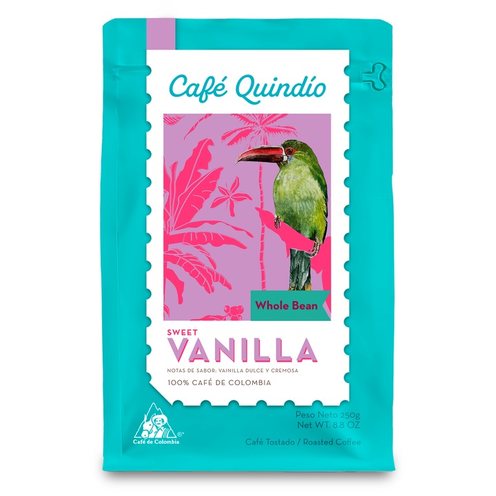 Specialty Szemes Kávé, Café Quindío Sweet Vanilla, Special Harvest, Caturra Arabica, Vanília Körte Karamell, Single Origin Salento Quindío, 250 g