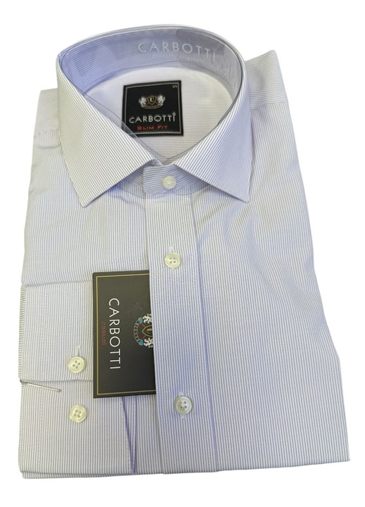 Cămășă bărbați Carbotti lila, manecă lungă, slim fit, bumbac, mărimea S