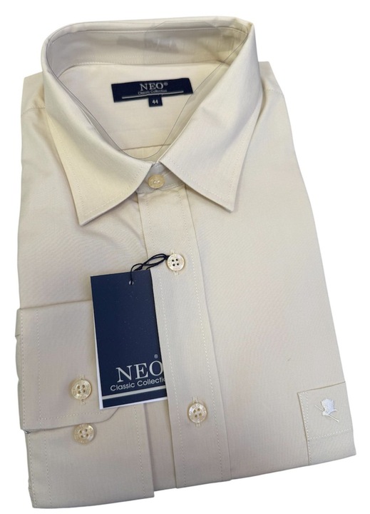 Férfi ingek, Neo, krém, pamut-poliészter, XL méret