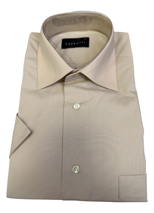 Férfi ing, Carbotti, sötét bézs, pamut-poliészter, S méret
