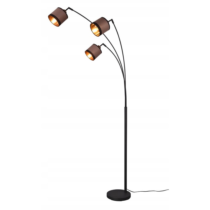 Lampadar RL DAVOS R41553041 Gri, Metal/Textil, 3x E14, 28W