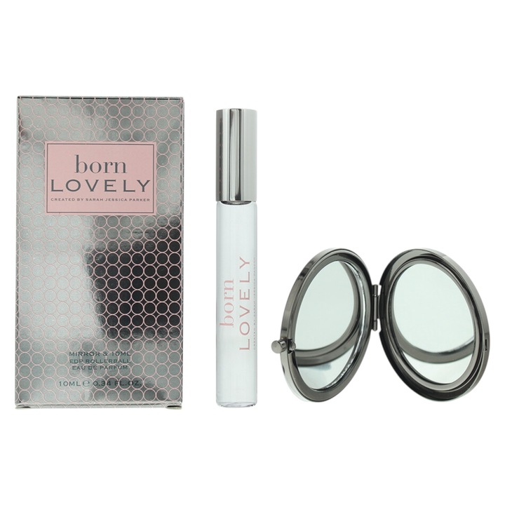 Sarah Jessica Parker szett: Born Lovely, Eau De Parfum, Nőknek, 10 ml *Miniatűr + Kompakt tükör