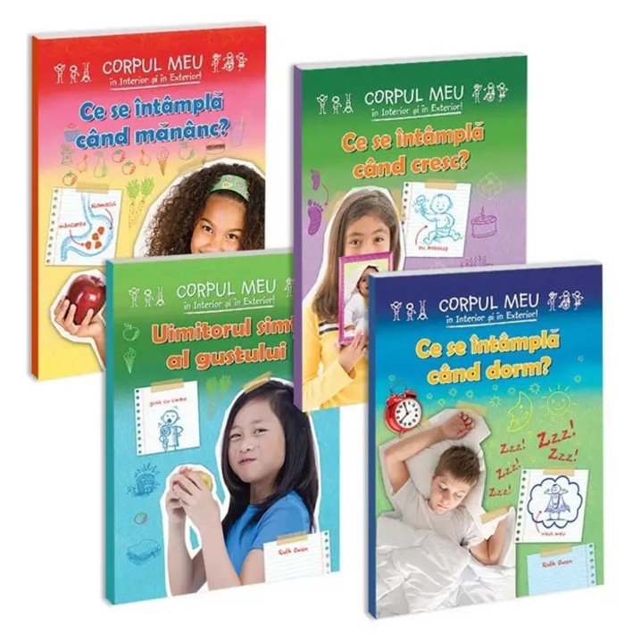 Pachet carte pentru copii, CARTEX, Corpul meu, 4 titluri, 24 pagini, română