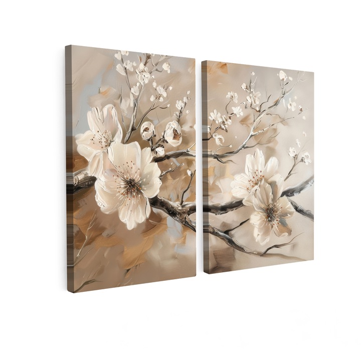 Set Tablouri Multicanvas 2 Piese, Abstract, Decorative, Living, Modern Art, Decorarea peretilor 160x120 cm