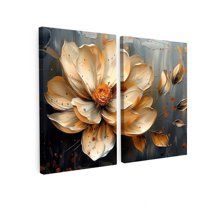 Set Tablouri Multicanvas 2 Piese, Abstract, Decorative, Living, Modern Art, Decorarea peretilor 240x180 cm