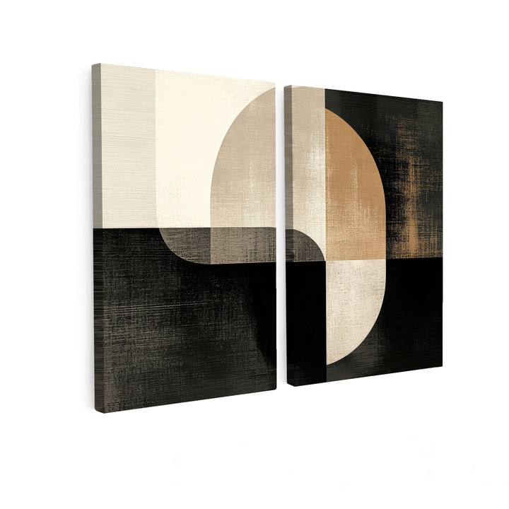 Set Tablouri Multicanvas 2 Piese, Abstract, Decorative, Living, Modern Art, Decorarea peretilor 160x120 cm