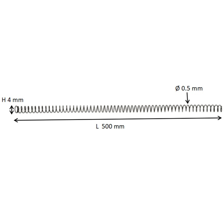 Arc compresie Ø 0.5 x H 4 x L 500 mm