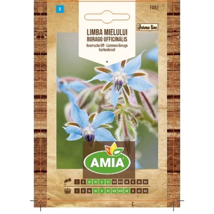 Seminte de limba mielului, Borago officinalis, 0.5 gr