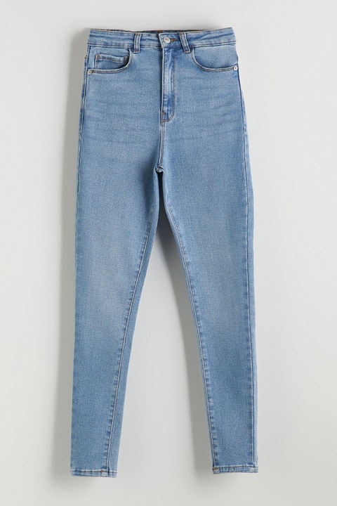 LC WAIKIKI, Blugi super skinny cu talie inalta, Albastru deschis