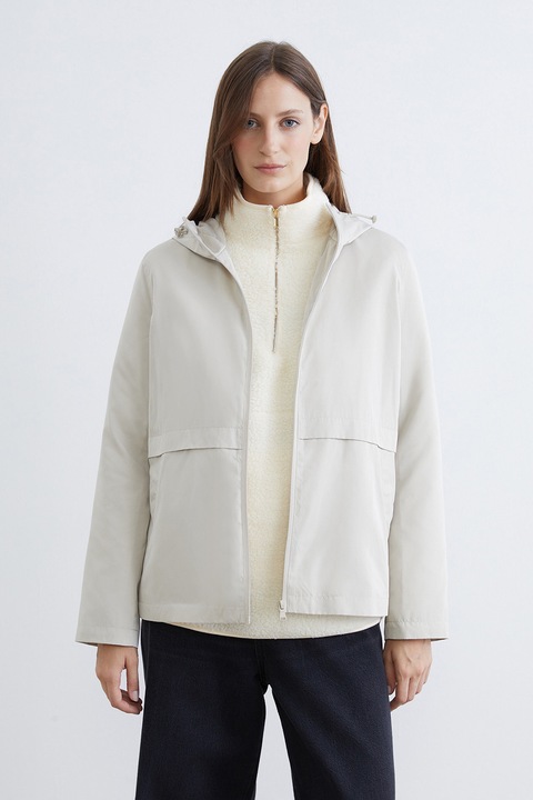 LC WAIKIKI, Jacheta usoara cu gluga, Alb murdar