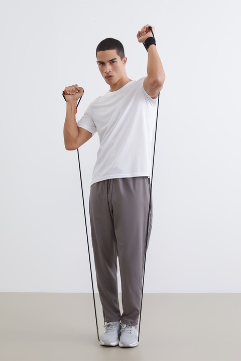 LC WAIKIKI, Pantaloni de trening cu model uni si snururi de ajustare, Liliac prafuit, XL