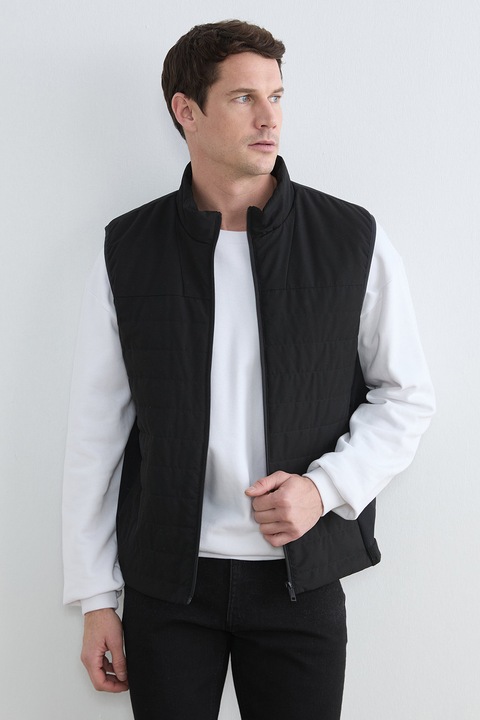 LC WAIKIKI, Vesta usoara cu vatelina si fermoar, Negru, 2XL