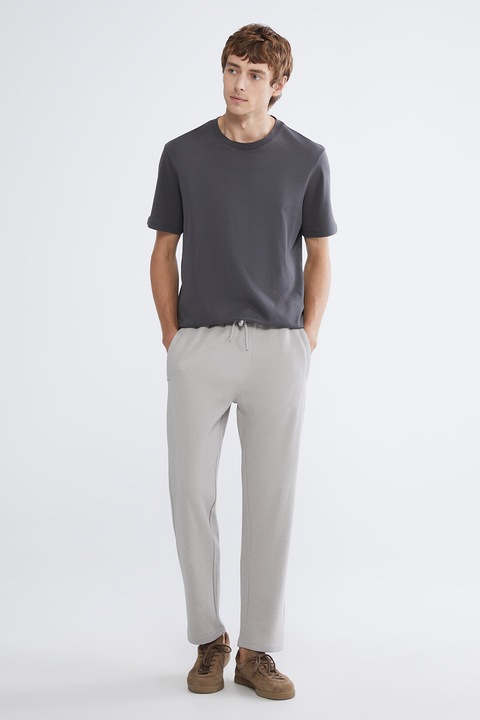 LC WAIKIKI, Set de pantaloni drepti din amestec de bumbac, Gri deschis