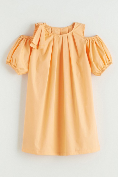 LC WAIKIKI, Rochie de bumbac cu decupaj pe umar, Portocaliu, 158-164 CM