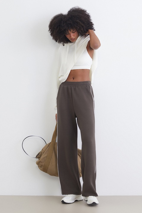 LC WAIKIKI, Pantaloni de trening cu model uni, Maro taupe