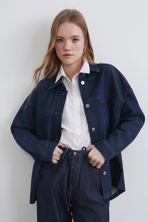 LC WAIKIKI, Camasa regular-fit din denim, Bleumarin