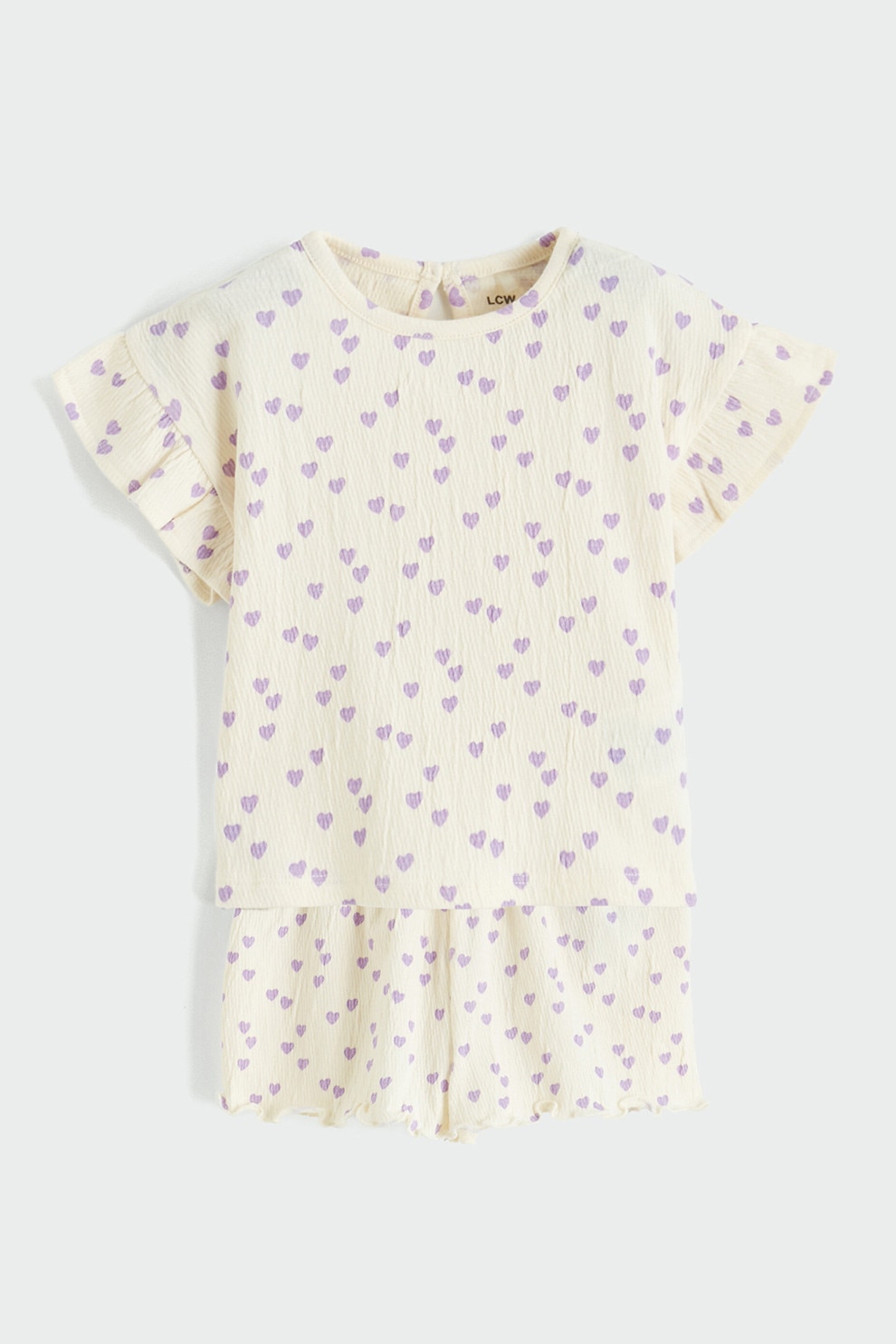 LC WAIKIKI, Set de tricou si pantaloni scurti cu imprimeu floral
