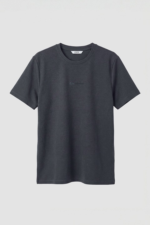 LC WAIKIKI, Tricou uni din amestec de bumbac, Gri antracit