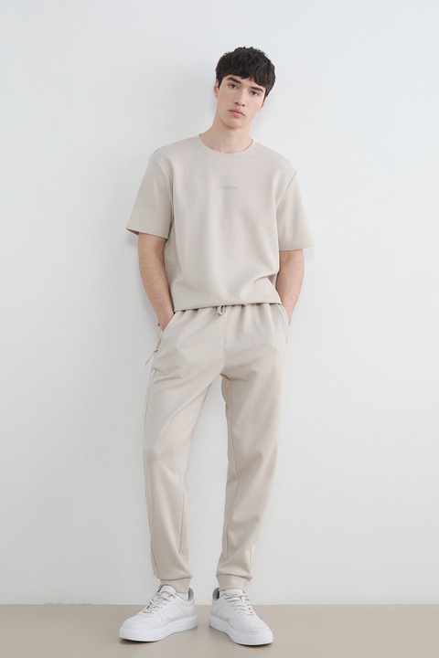 LC WAIKIKI, Pantaloni conici de trening din amestec de bumbac, Maro camel