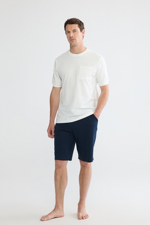 LC WAIKIKI, Pantaloni scurti de pijama din bumbac, Bleumarin