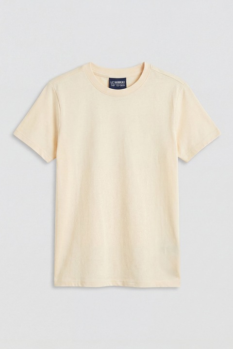 LC WAIKIKI, Tricou regular-fit de bumbac, Bej deschis