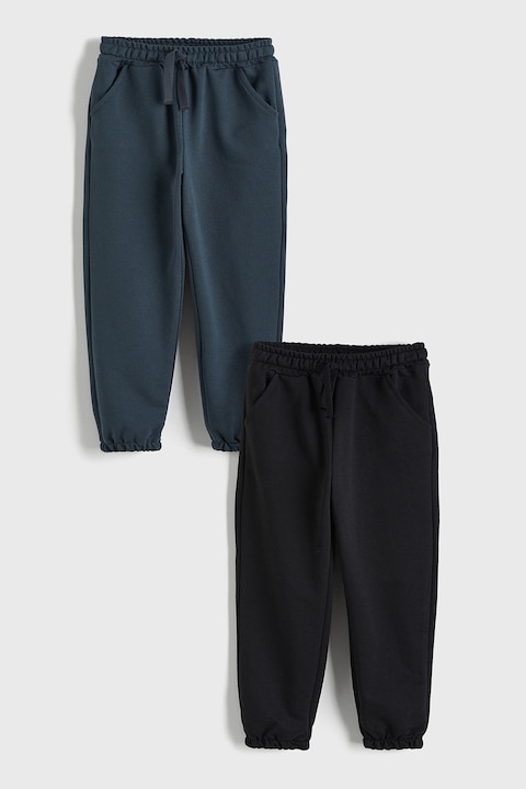 LC WAIKIKI, Set de pantaloni de trening din amestec de bumbac - 2 piese, Gri carbune