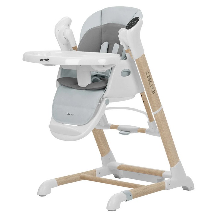 Scaun de masa si leagan electric Carrello CASCATA (CRL-10303) Ash Grey Wooden, controlabil prin aplicatie pe mobil