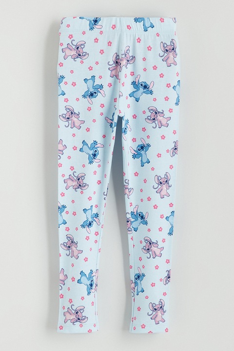 LC WAIKIKI, Colanti cu imprimeu cu Stitch, Albastru pastel/Roz