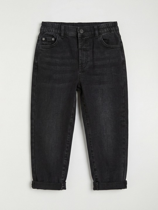 LC WAIKIKI, Blugi baggy cu talie medie, Negru stins, 110-116 CM