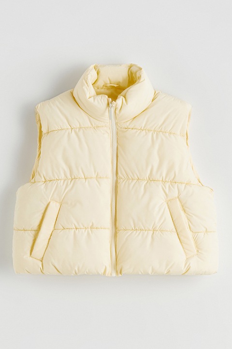 LC WAIKIKI, Vesta cu vatelina cu guler inalt, Galben pal