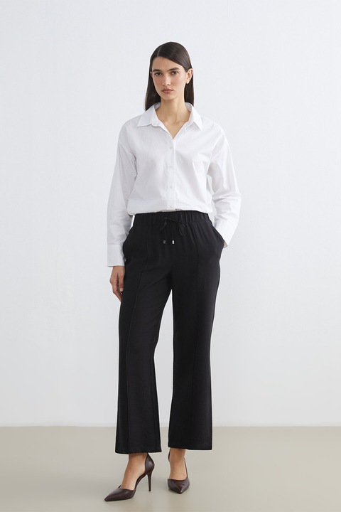 LC WAIKIKI, Pantaloni cu snur de ajustare in talie, Negru