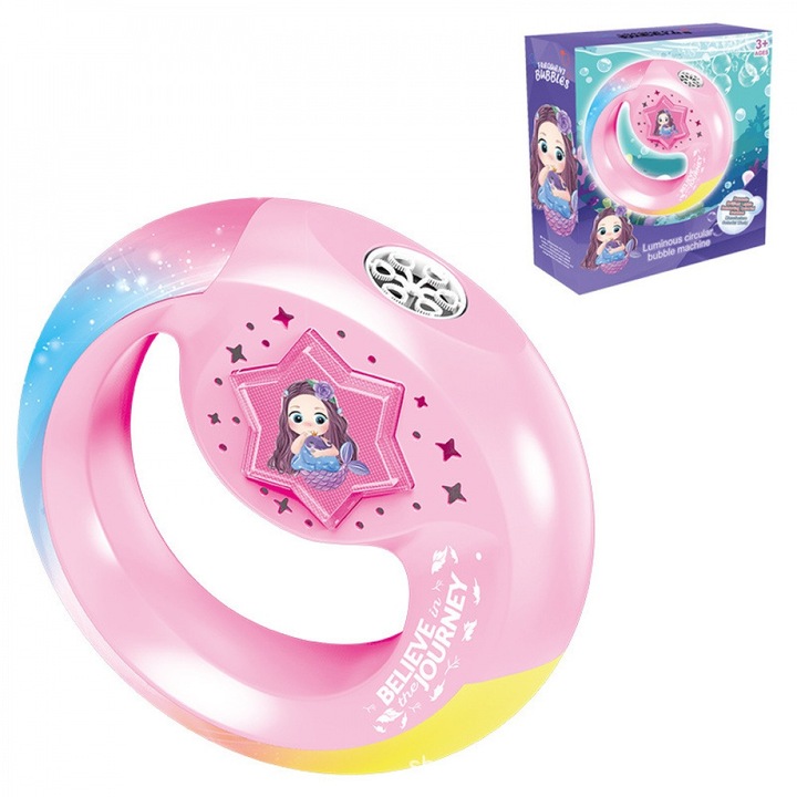 Masina noua cu bule pentru bratara sirena, jucarie cu bule complet automata pentru copii, bat de bule colorat printesa in aer liber