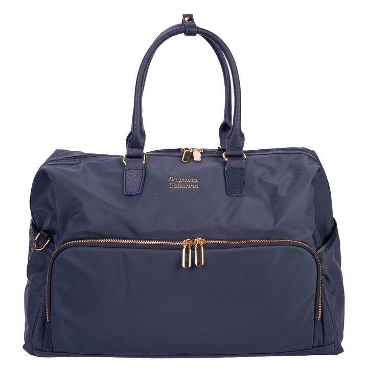 Geantă de călătorie femei, Sagrada Catalana, Duffle, albastru, 47x25x30 cm