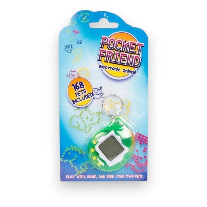 Állat virtuális elektronikus, Kulcstartó típusú, Gyerekeknek, Zöld